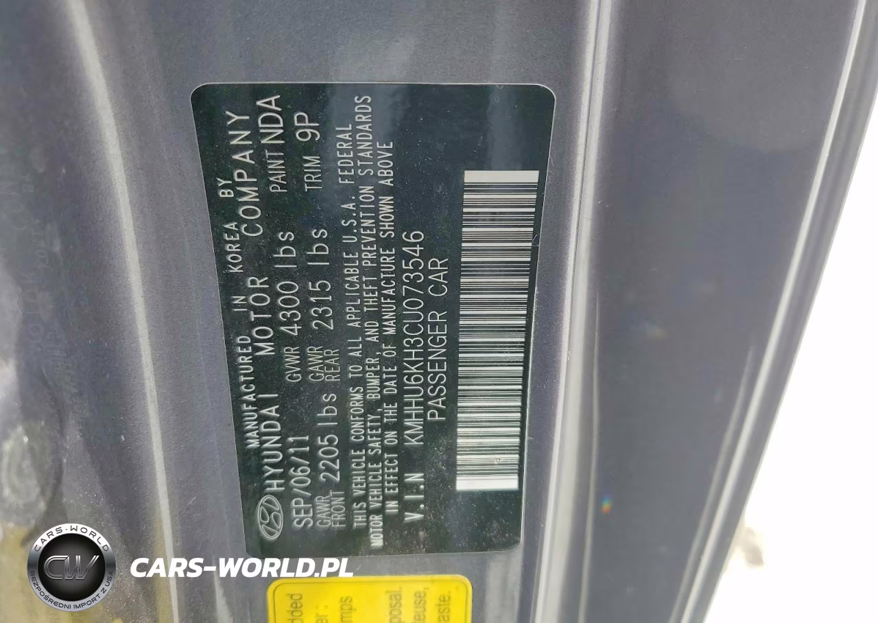 2012 Hyundai Genesis Coupe 3.8L VIN:KMHHU6KH3CU073546 - 12