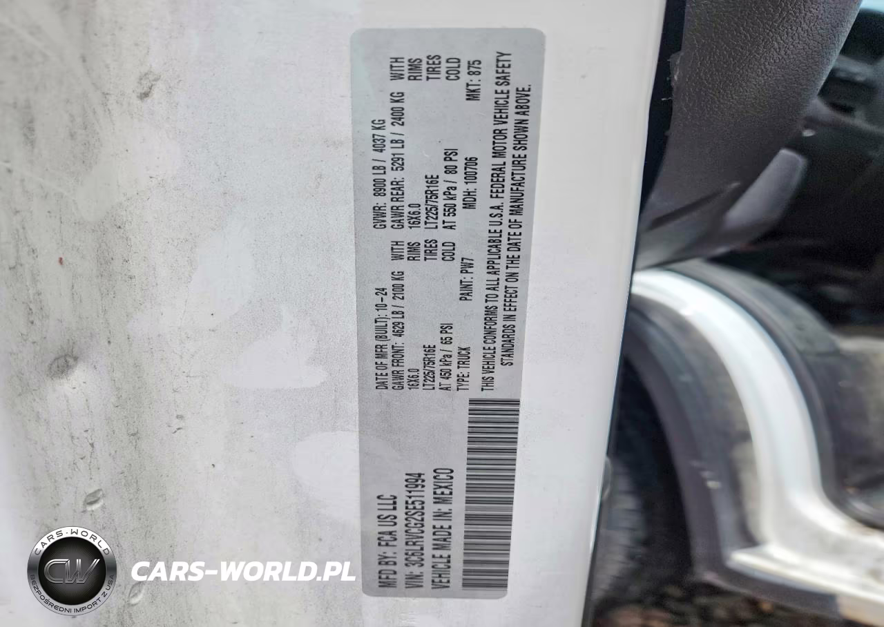 2025 Ram Promaster 2500 Delivery Van VIN:3C6LRVCG2SE511994 - 13
