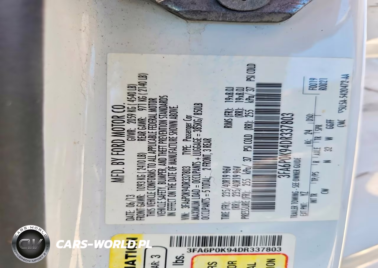 2013 Ford Fusion Titanium VIN:3FA6P0K94DR337803 - 12