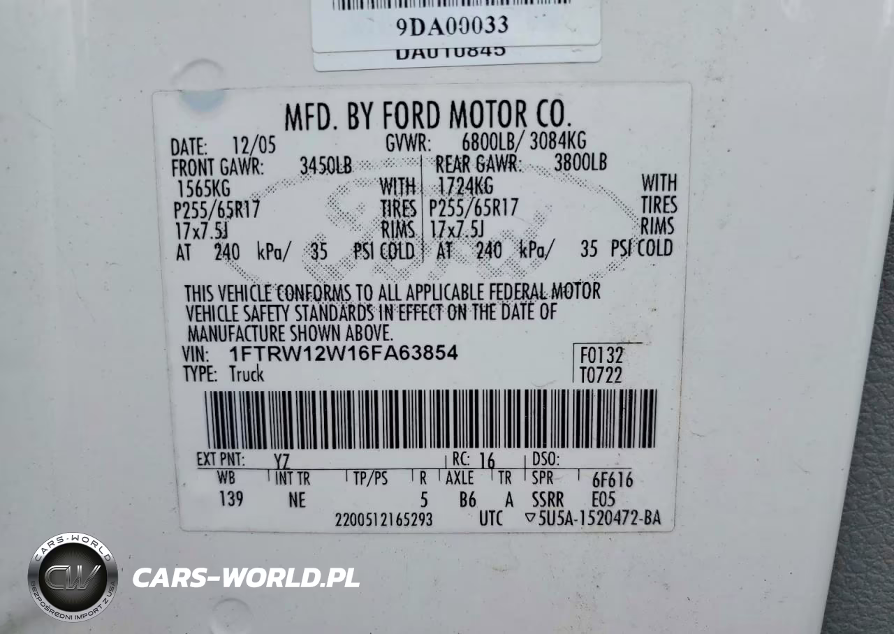 2006 Ford F150 Supercrew VIN:1FTRW12W16FA63854 - 12