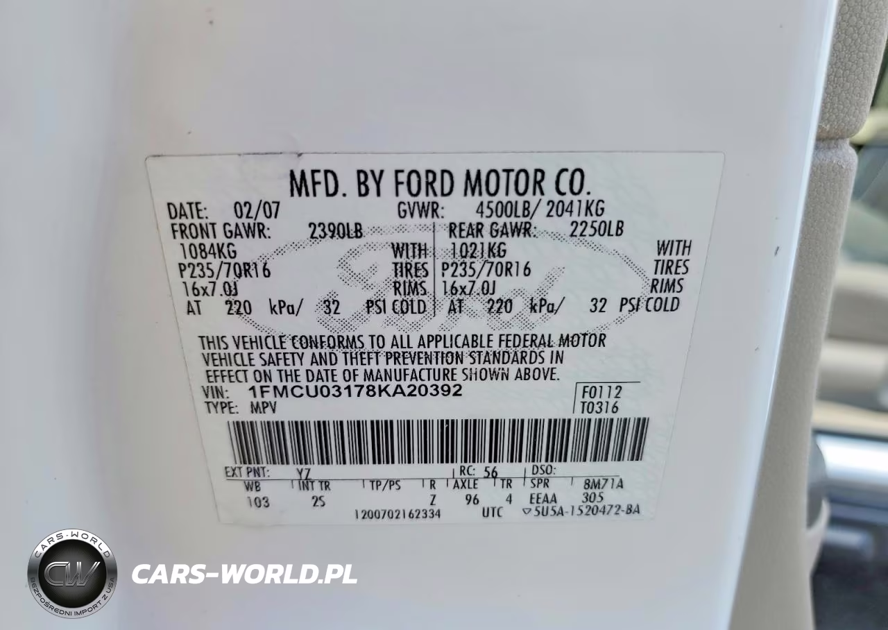 2008 Ford Escape Xlt VIN:1FMCU03178KA20392 - 13