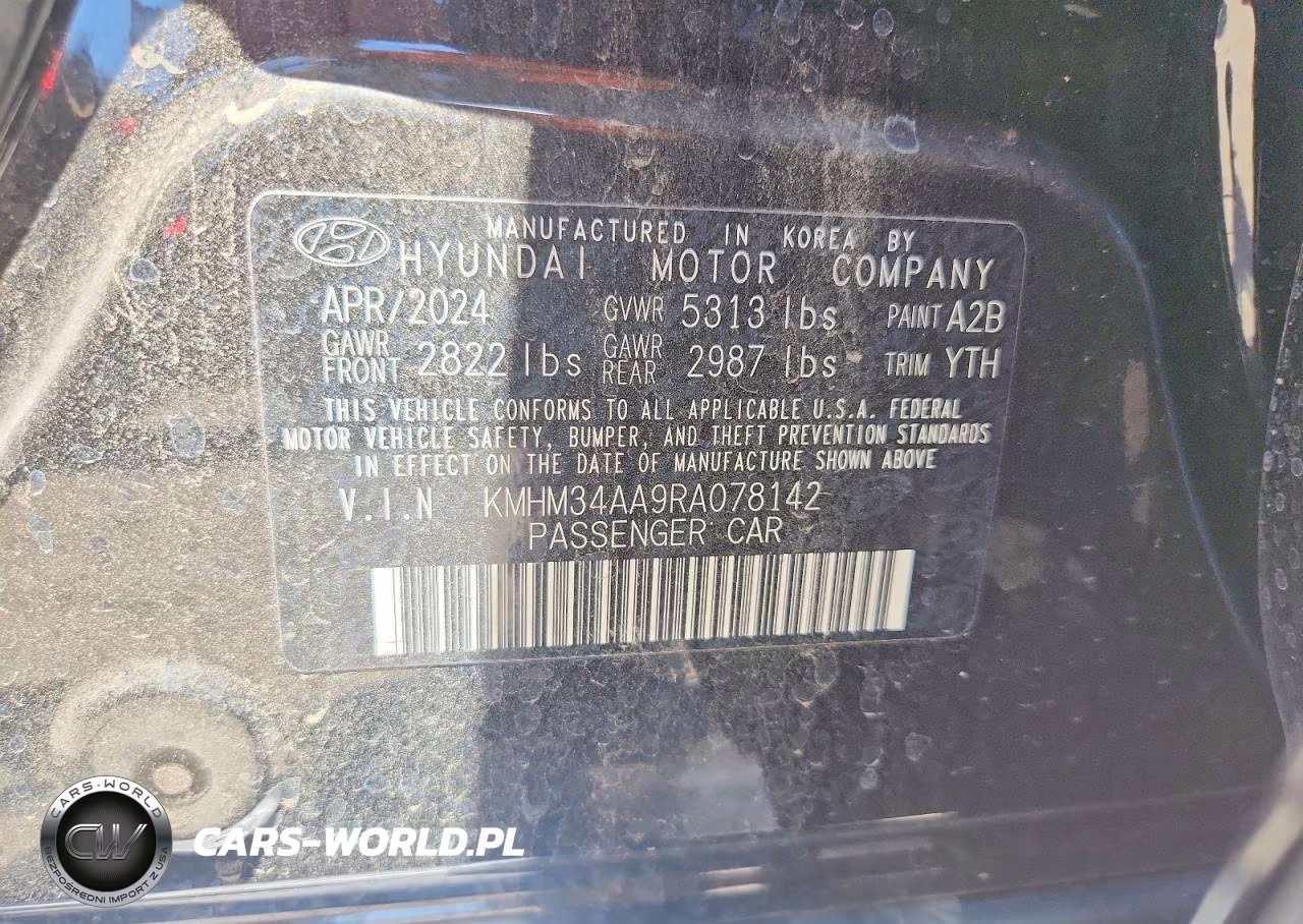 2024 Hyundai Ioniq 6 Sel VIN:KMHM34AA9RA078142 - 12