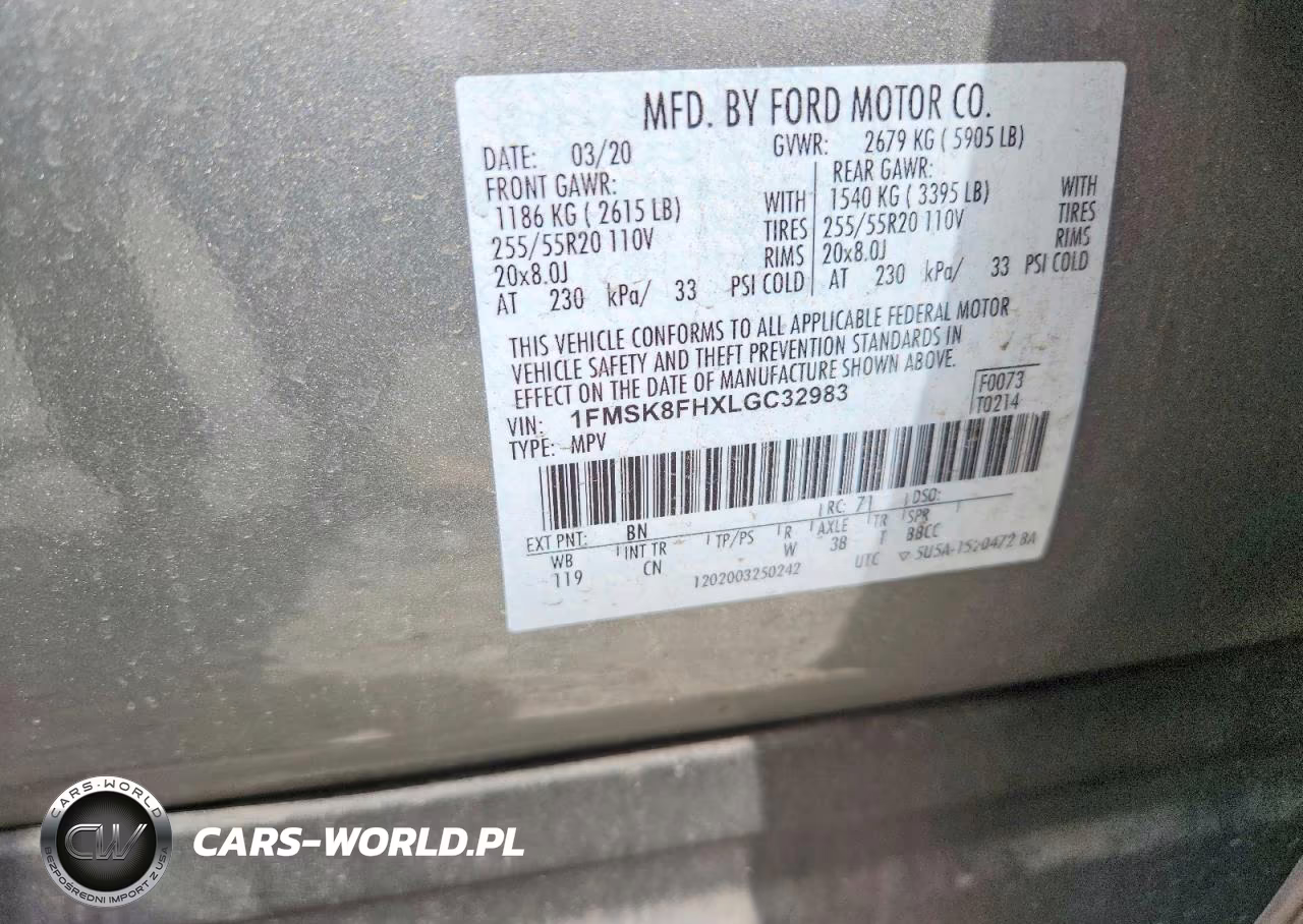 2020 Ford Explorer Limited VIN:1FMSK8FHXLGC32983 - 12
