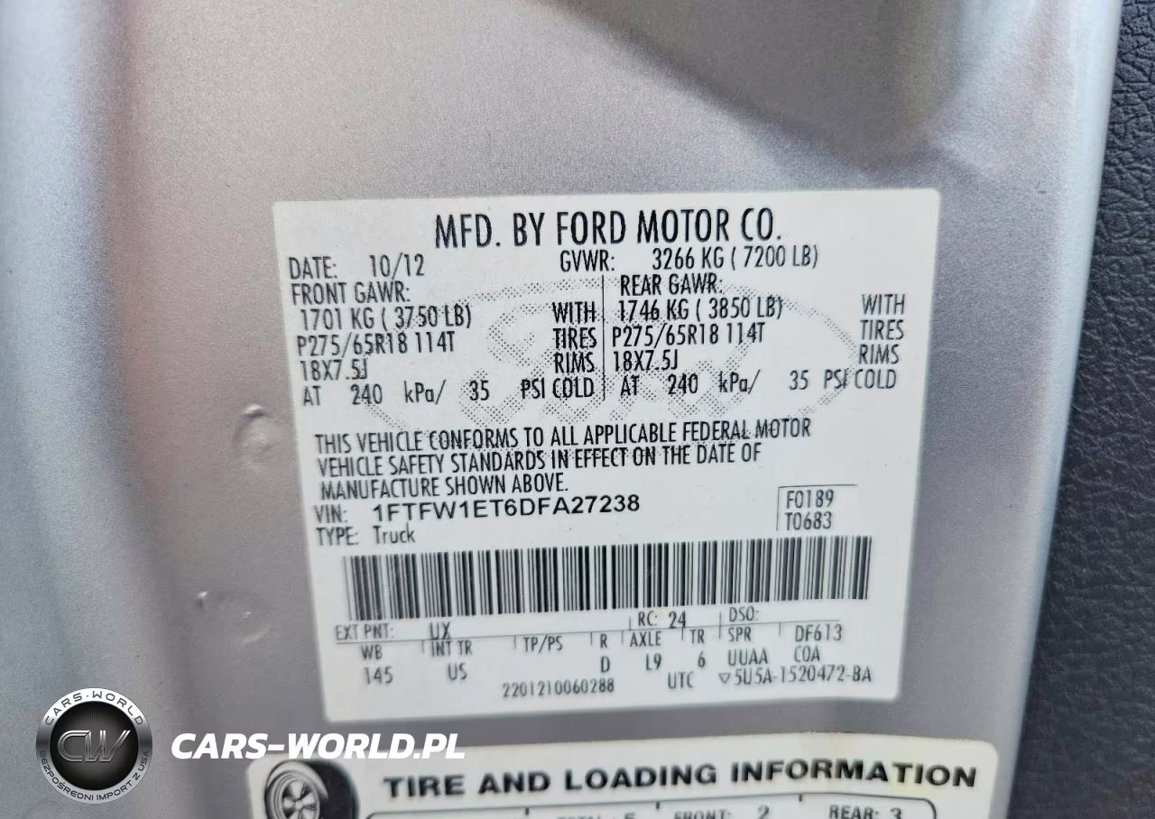 2011 Ford F150 Supercrew VIN:1FTFW1CF5BKD40590 - 13