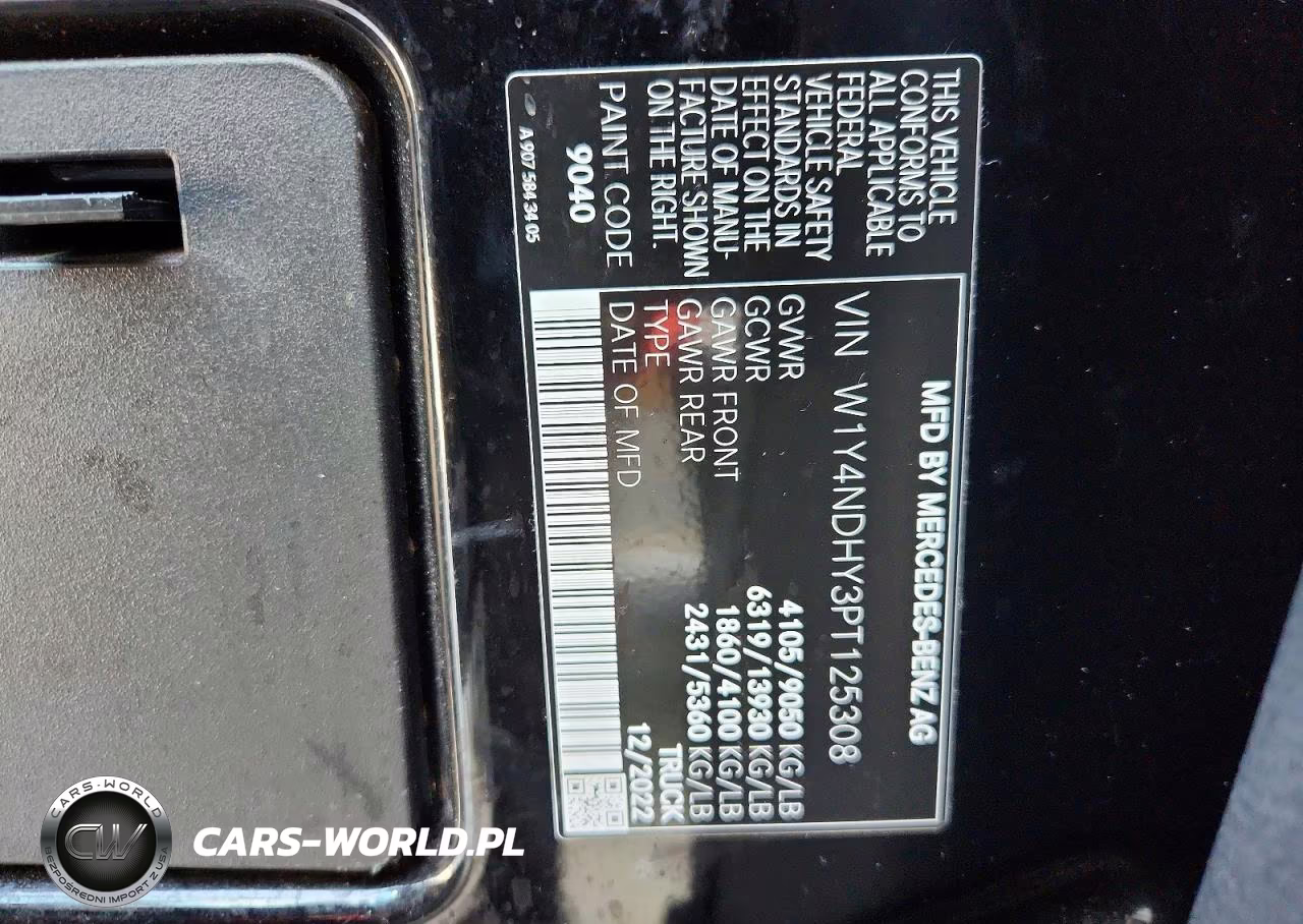 2023 Mercedes-Benz Sprinter 2500 VIN:W1Y4NDHY3PT125308 - 10