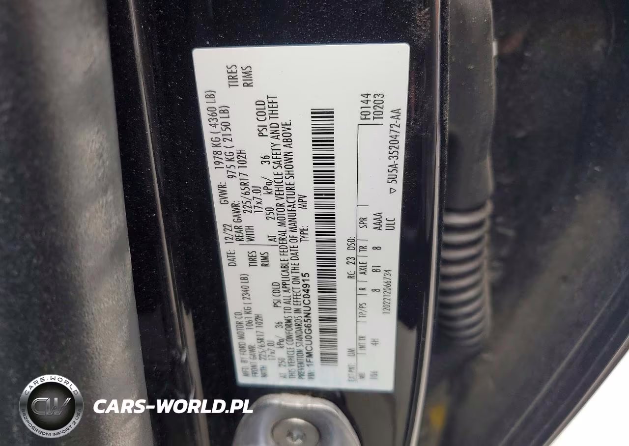2022 Ford Escape Se VIN:1FMCU0G65NUC04915 - 13