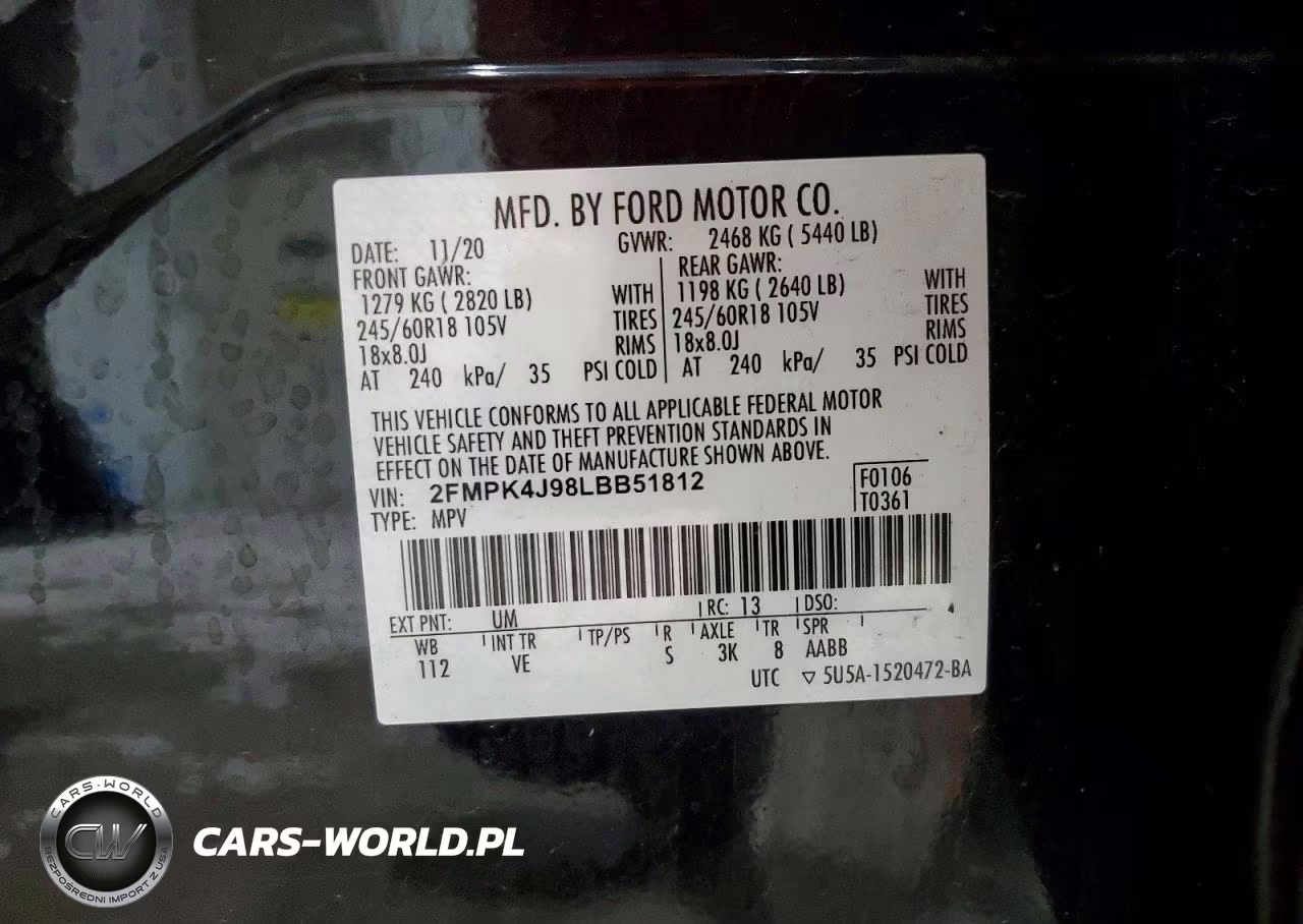 2020 Ford Edge Sel VIN:2FMPK4J98LBB51812 - 14