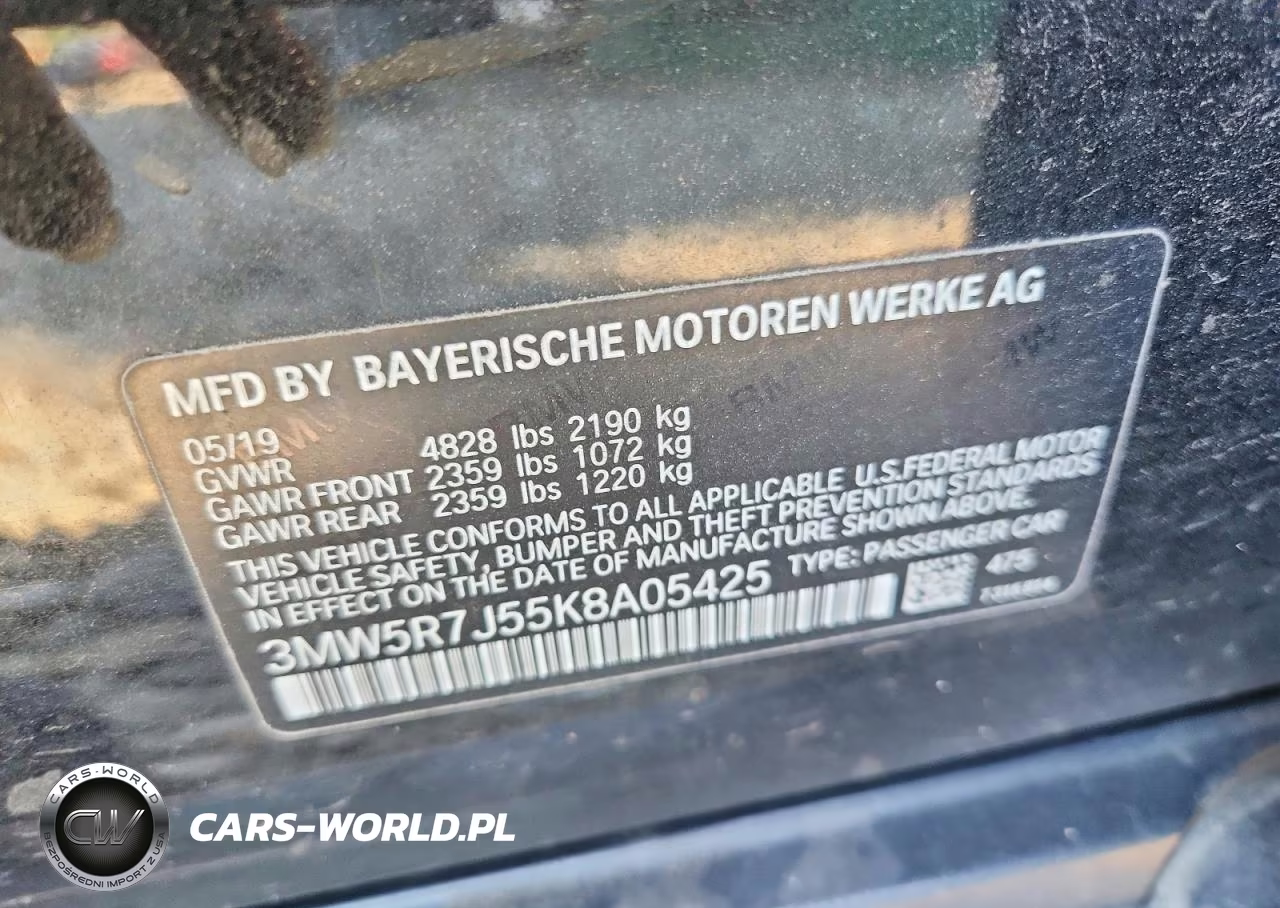 2019 BMW 330Xi VIN:3MW5R7J55K8A05425 - 12