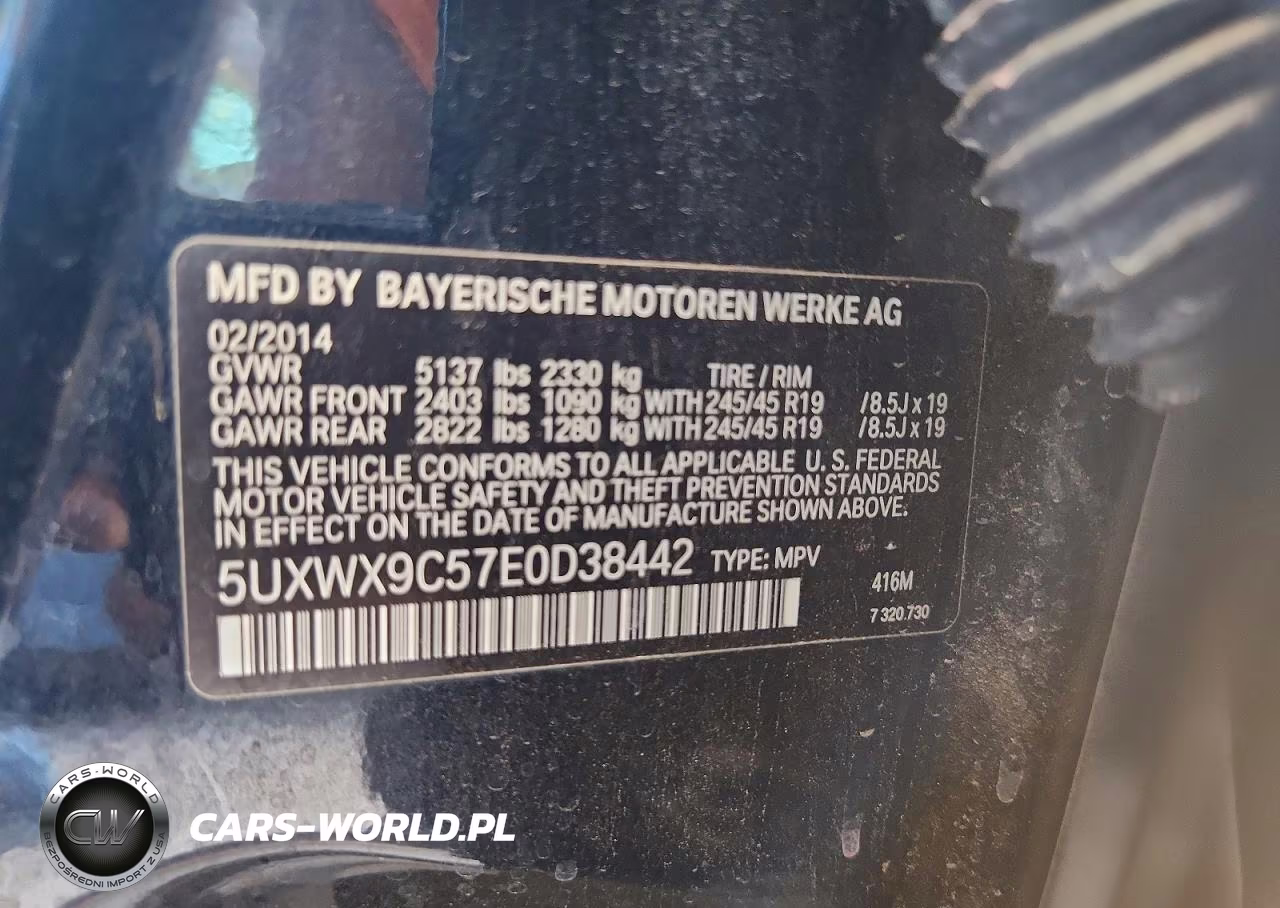 2014 BMW X3 xDrive28I VIN:5UXWX9C57E0D38442 - 13