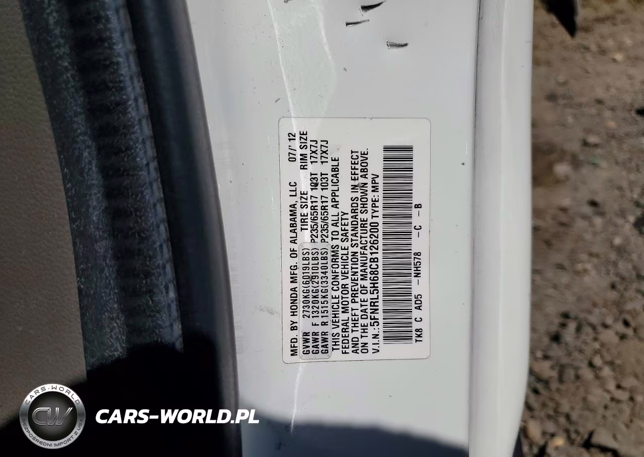 2012 Honda Odyssey Exl VIN:5FNRL5H68CB126200 - 13
