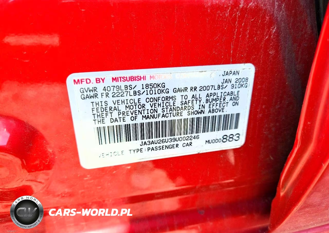 2009 Mitsubishi Lancer Es VIN:JA3AU26U39U002246 - 12