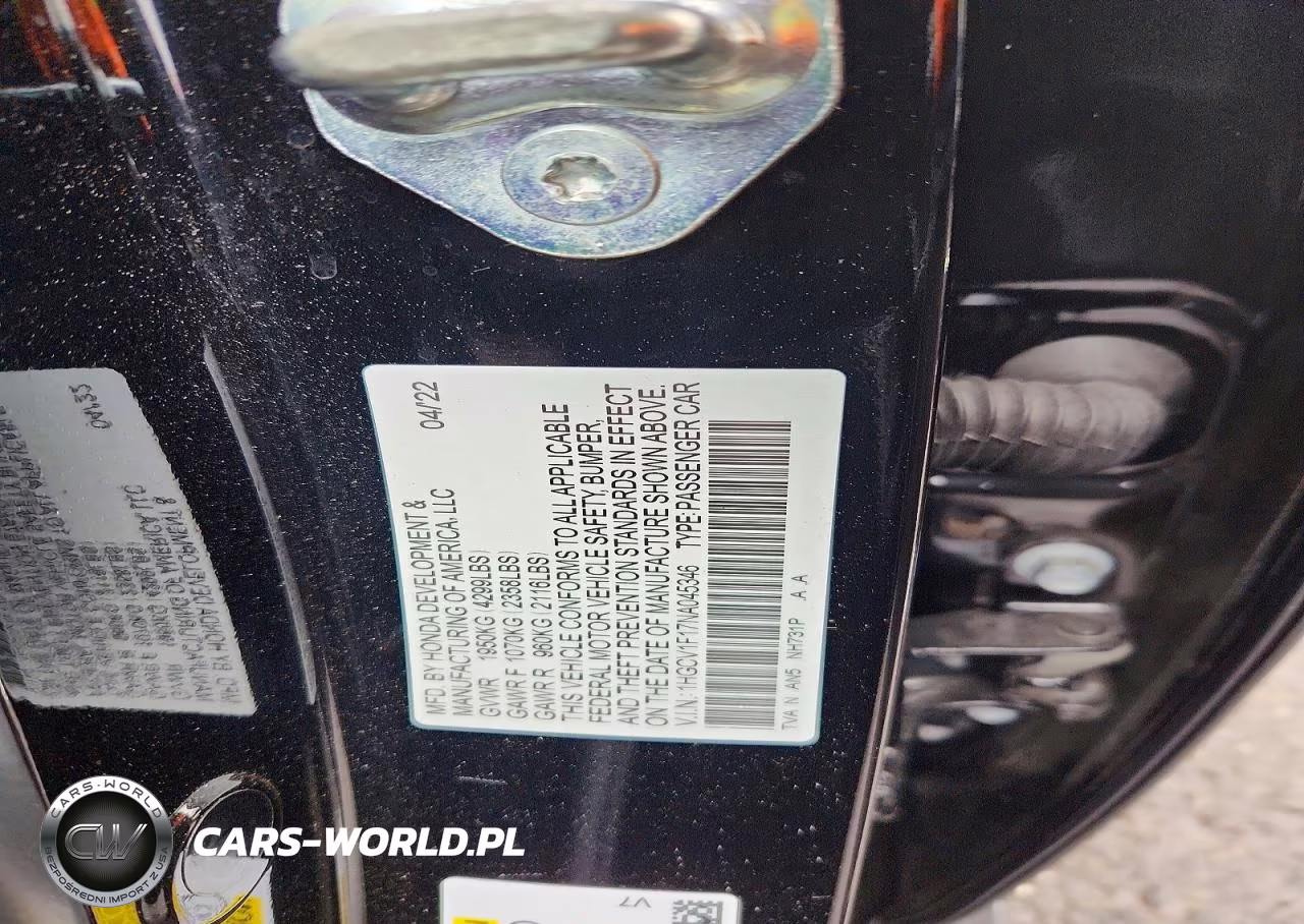 2022 Honda Accord Lx VIN:1HGCV1F17NA045346 - 12