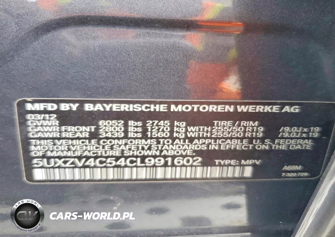 2012 BMW X5 xDrive35I VIN:5UXZV4C54CL991602 - 13
