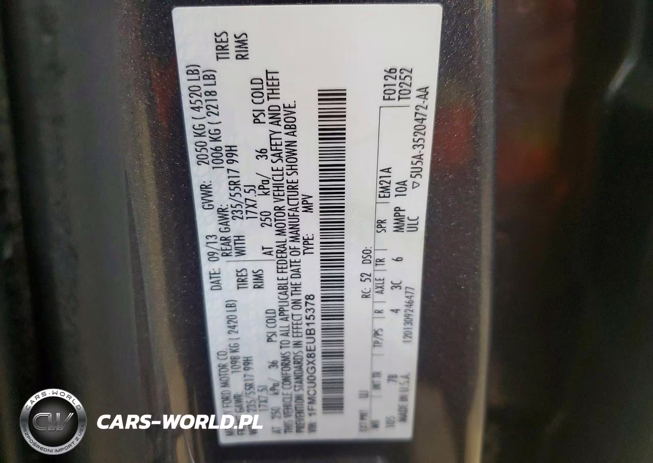 2014 Ford Escape Se VIN:1FMCU0GX8EUB15378 - 13
