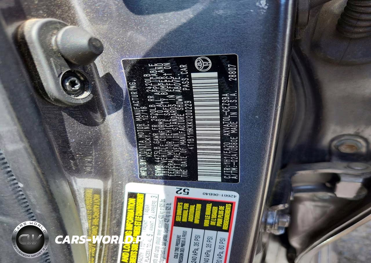 2019 Toyota Camry Se VIN:4T1B11HKXKU200229 - 12