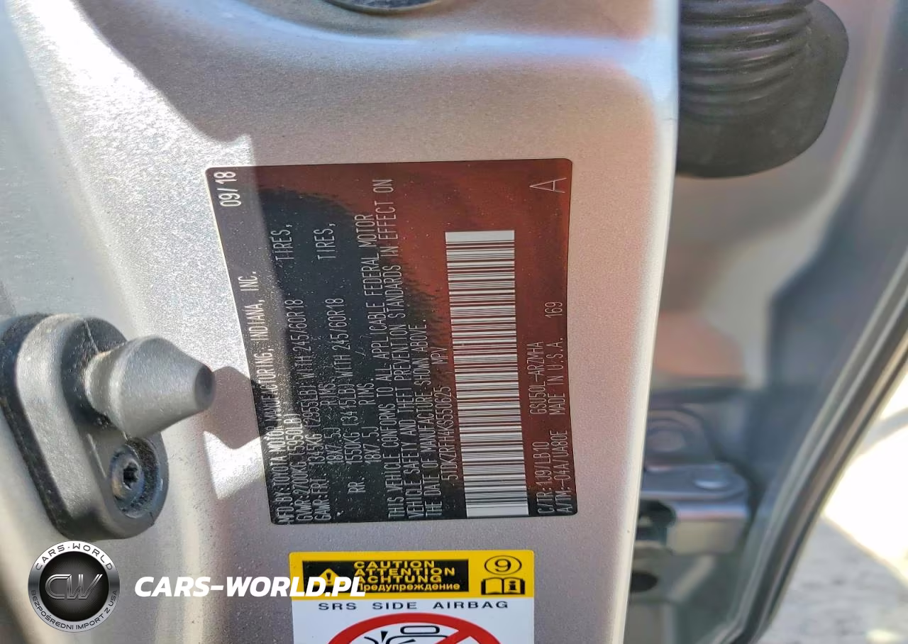 2019 Toyota Highlander Xle VIN:5TDKZRFH4KS550625 - 12