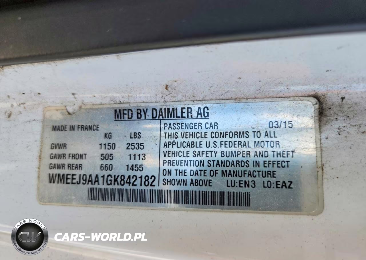 2016 Smart Fortwo VIN:WMEEJ9AA1GK842182 - 12