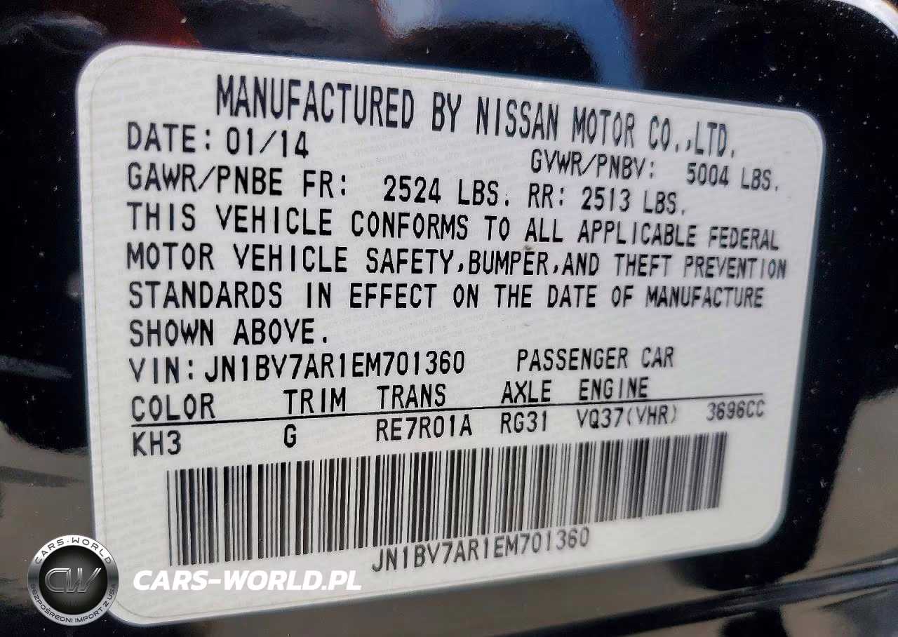 2014 Infiniti Q50 Premium VIN:JN1BV7AR1EM701360 - 12