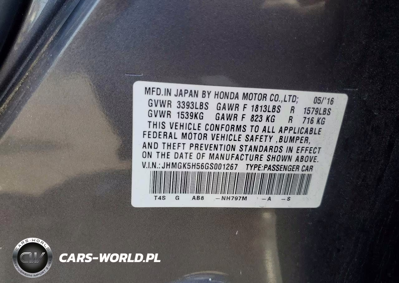 2016 Honda Fit Lx VIN:JHMGK5H56GS001267 - 13