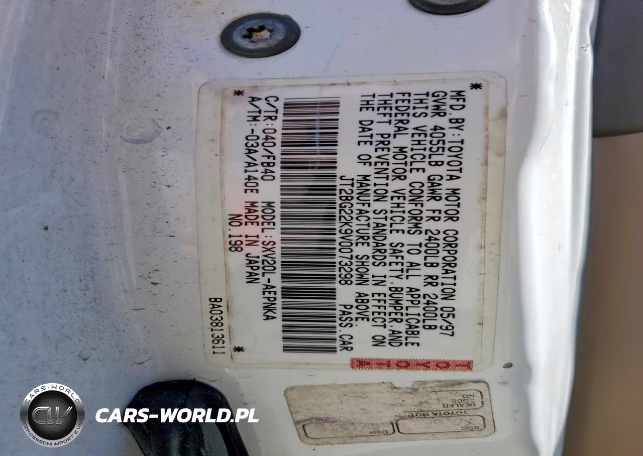 1997 Toyota Camry Le VIN:JT2BG22K9V0073298 - 12