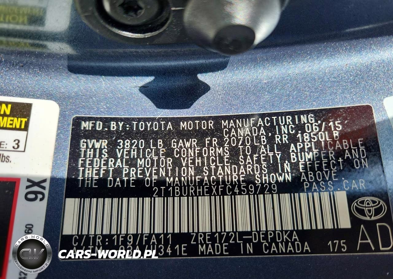2015 Toyota Corolla L VIN:2T1BURHEXFC459729 - 13