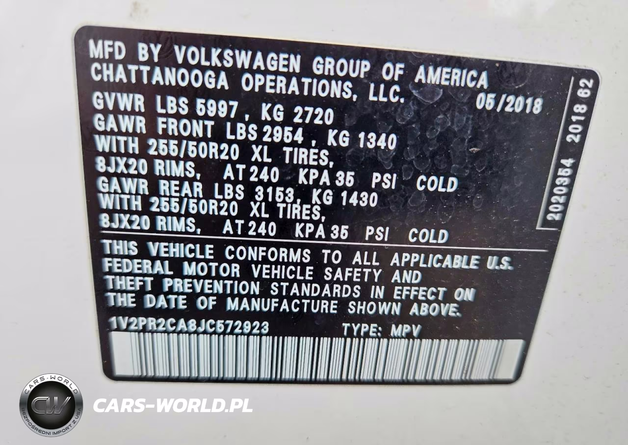 2018 Volkswagen Atlas Se VIN:1V2PR2CA8JC572923 - 13