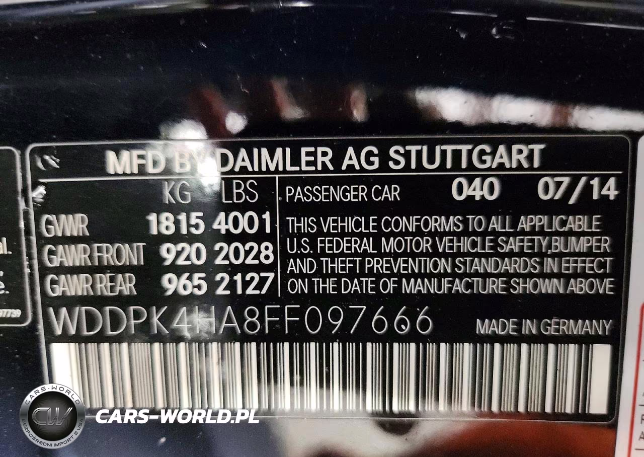 2015 Mercedes-Benz Slk 250 VIN:WDDPK4HA8FF097666 - 12