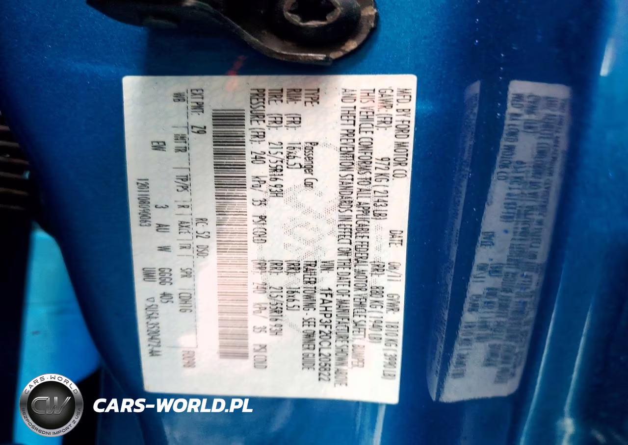 2012 Ford Focus Se VIN:1FAHP3F20CL205822 - 12