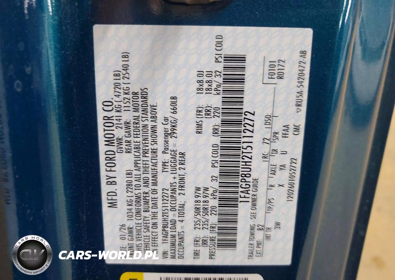 2026 Ford Mustang VIN:1FAGP8UH2T5112272 - 12