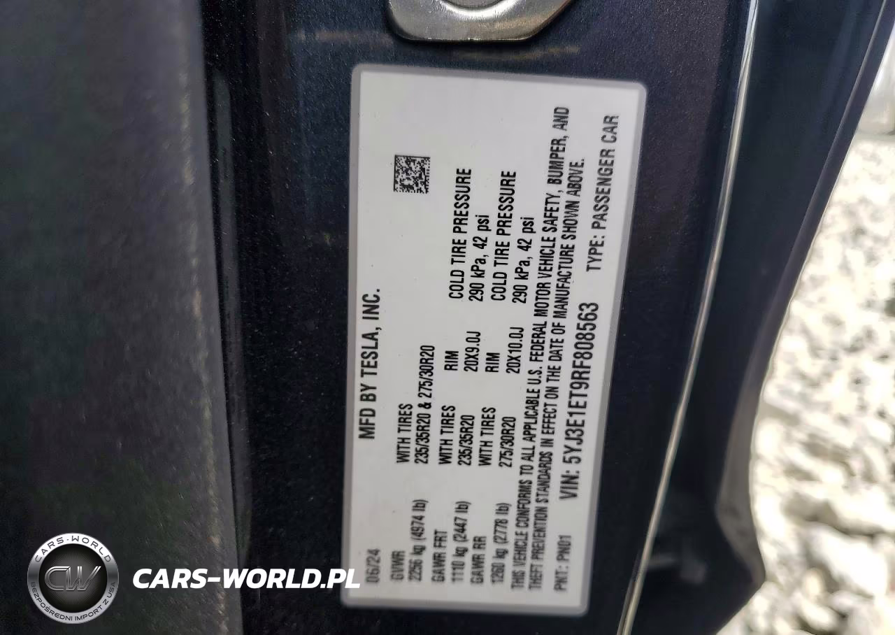 2024 Tesla Model 3 VIN:5YJ3E1ET9RF808563 - 12