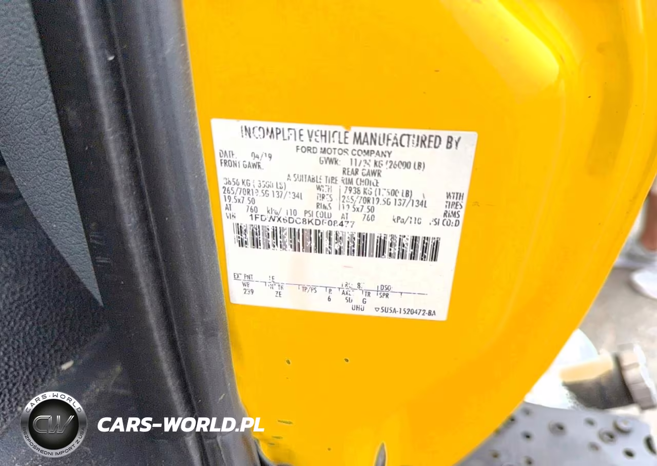 2019 FORD F650 SUPER DUTY VIN:1FDWX6DC8KDF08477 - 10