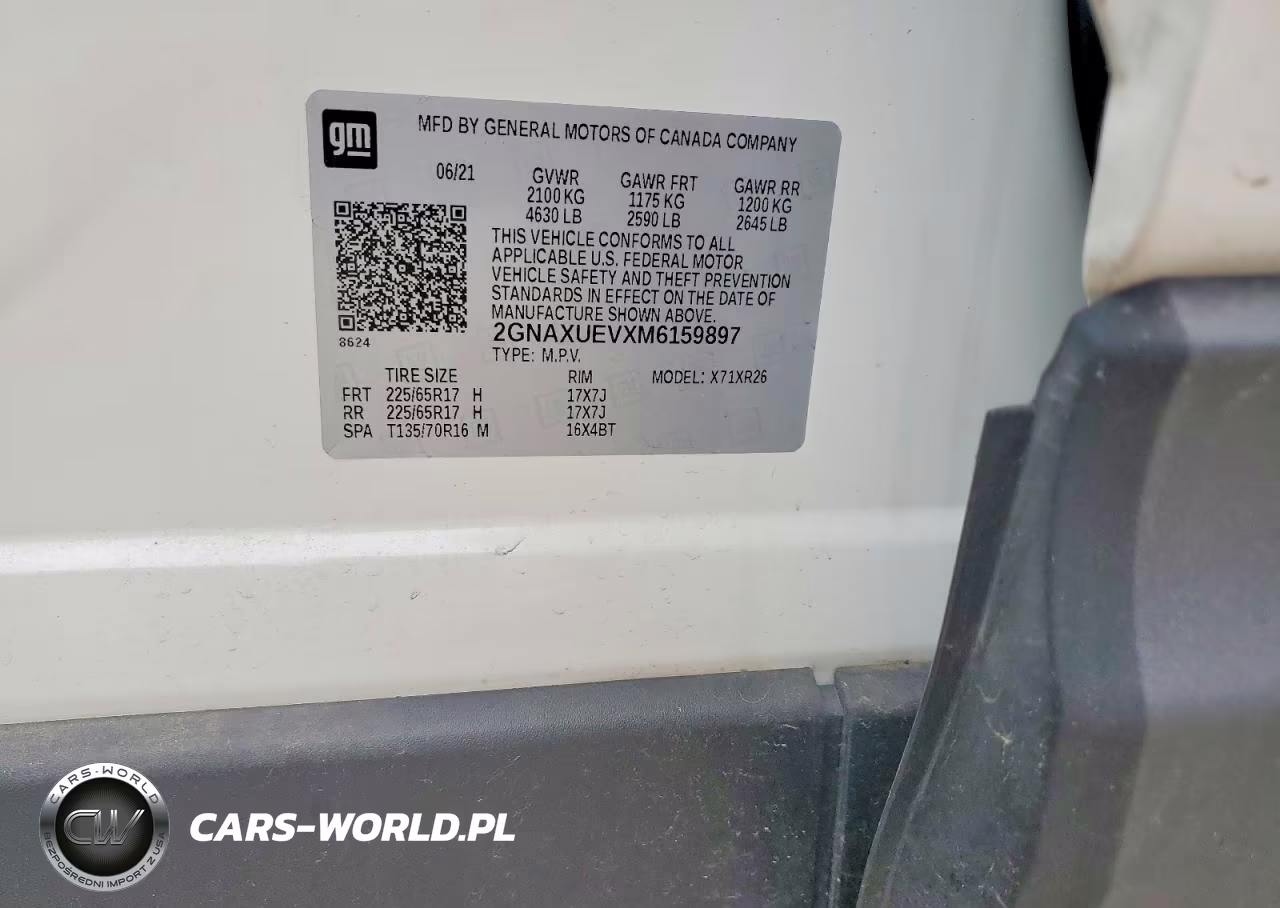 2021 Chevrolet Equinox Lt VIN:2GNAXUEVXM6159897 - 12