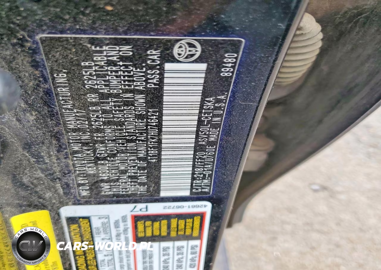 2017 Toyota Camry Se VIN:4T1BF1FK7HU746421 - 12