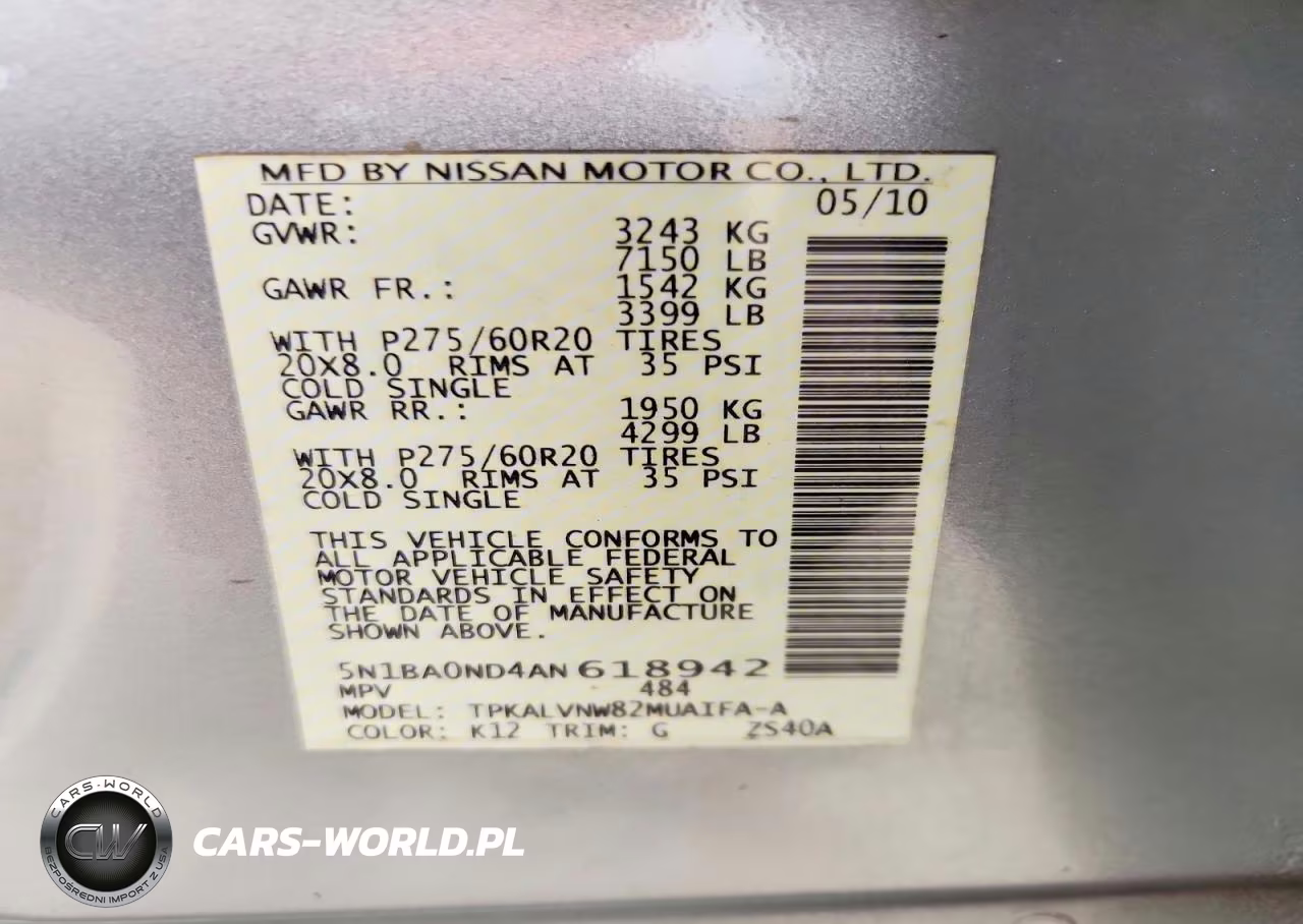 2010 Nissan Armada Se VIN:5N1BA0ND4AN618942 - 14