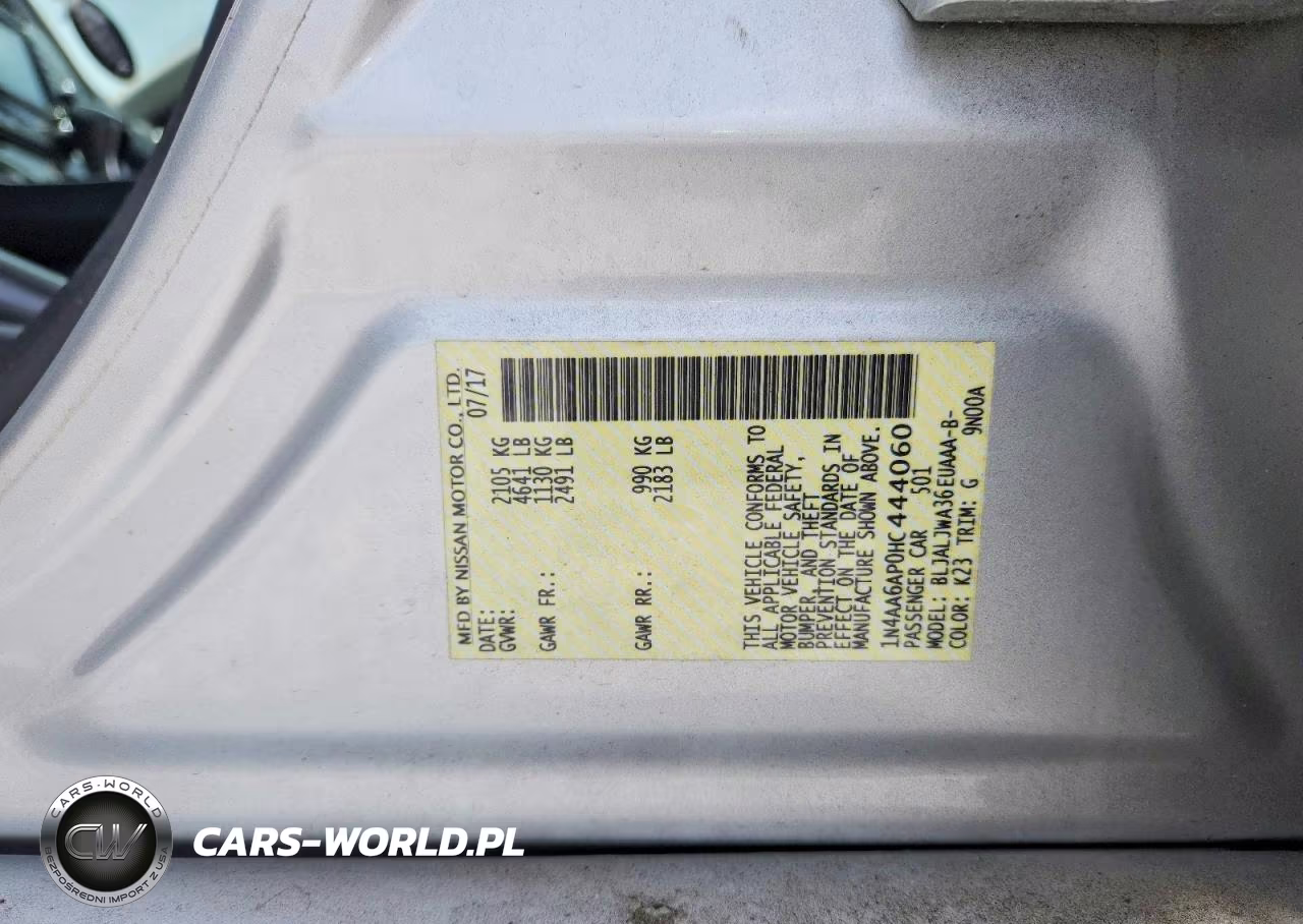 2017 Nissan Maxima 3.5 Sv VIN:1N4AA6AP0HC444060 - 12