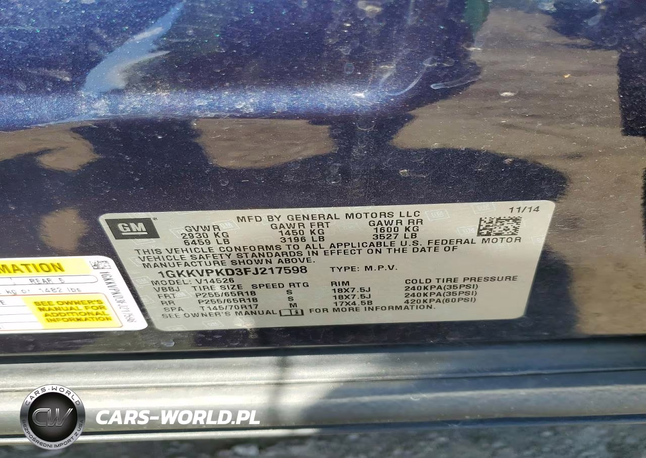 2015 GMC Acadia Sle VIN:1GKKVPKD3FJ217598 - 13