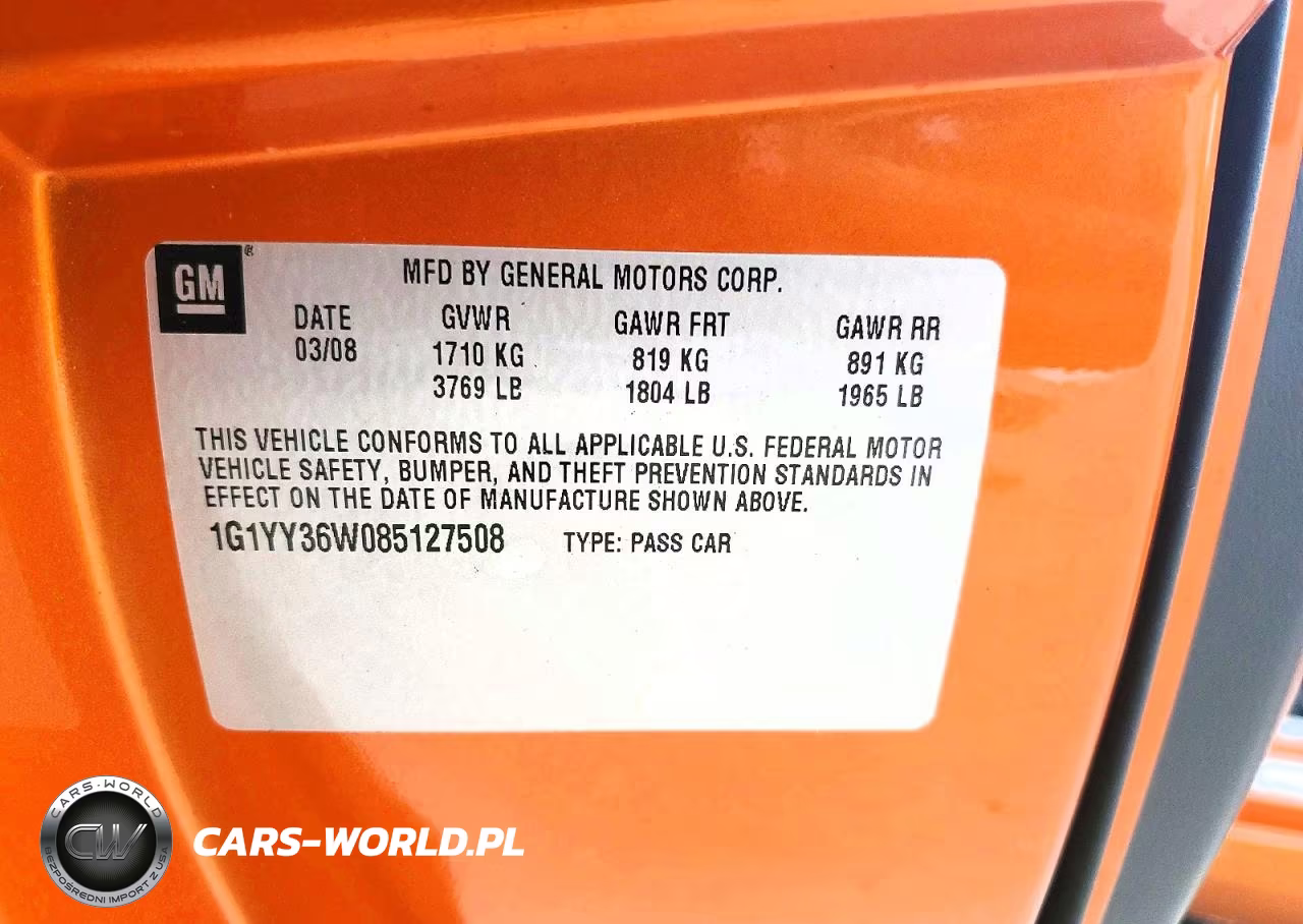 2008 Chevrolet Corvette VIN:1G1YY36W085127508 - 13