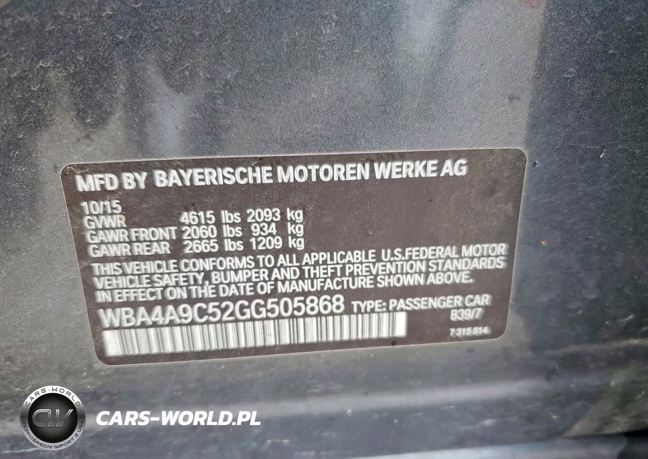 2016 BMW 428 I Gran Coupe Sulev VIN:WBA4A9C52GG505868 - 12