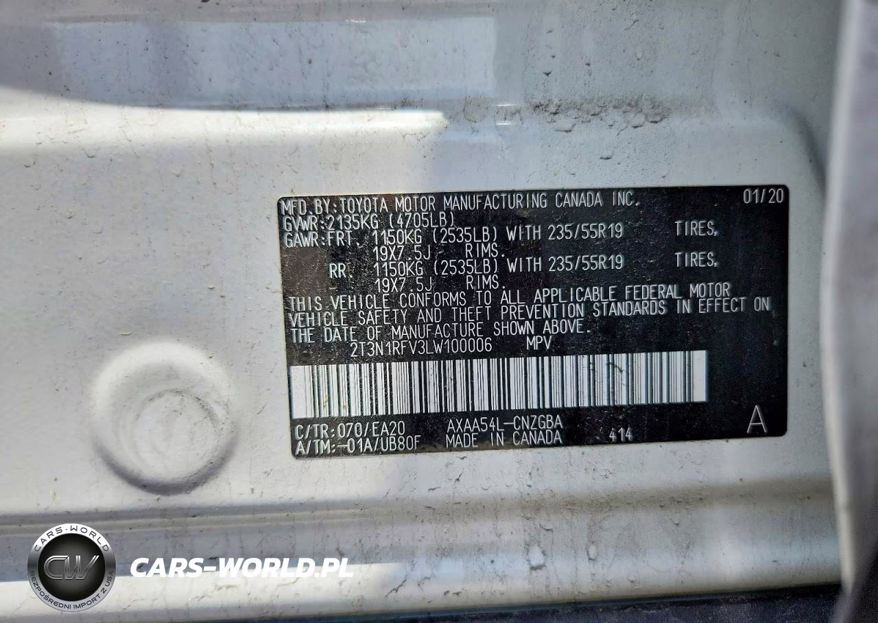 2020 Toyota Rav4 Limited VIN:2T3N1RFV3LW100006 - 14