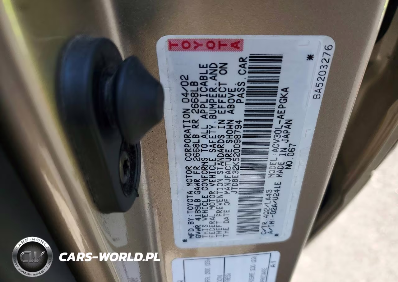 2002 Toyota Camry Xle VIN:JTDBE32K520098794 - 13