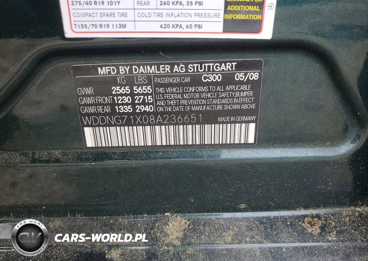 2008 Mercedes-Benz S 550 VIN:WDDNG71X08A236651 - 12