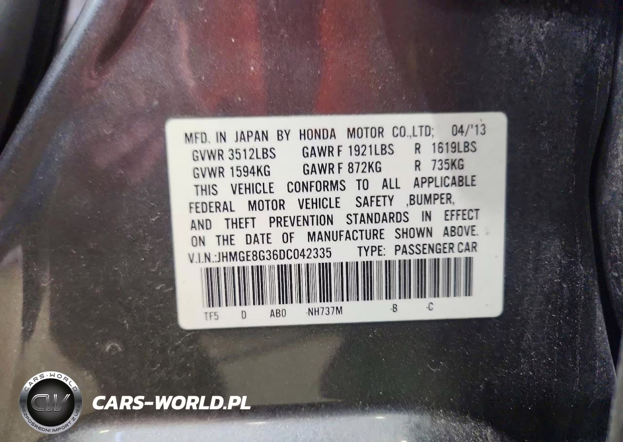 2013 Honda Fit VIN:JHMGE8G36DC042335 - 12