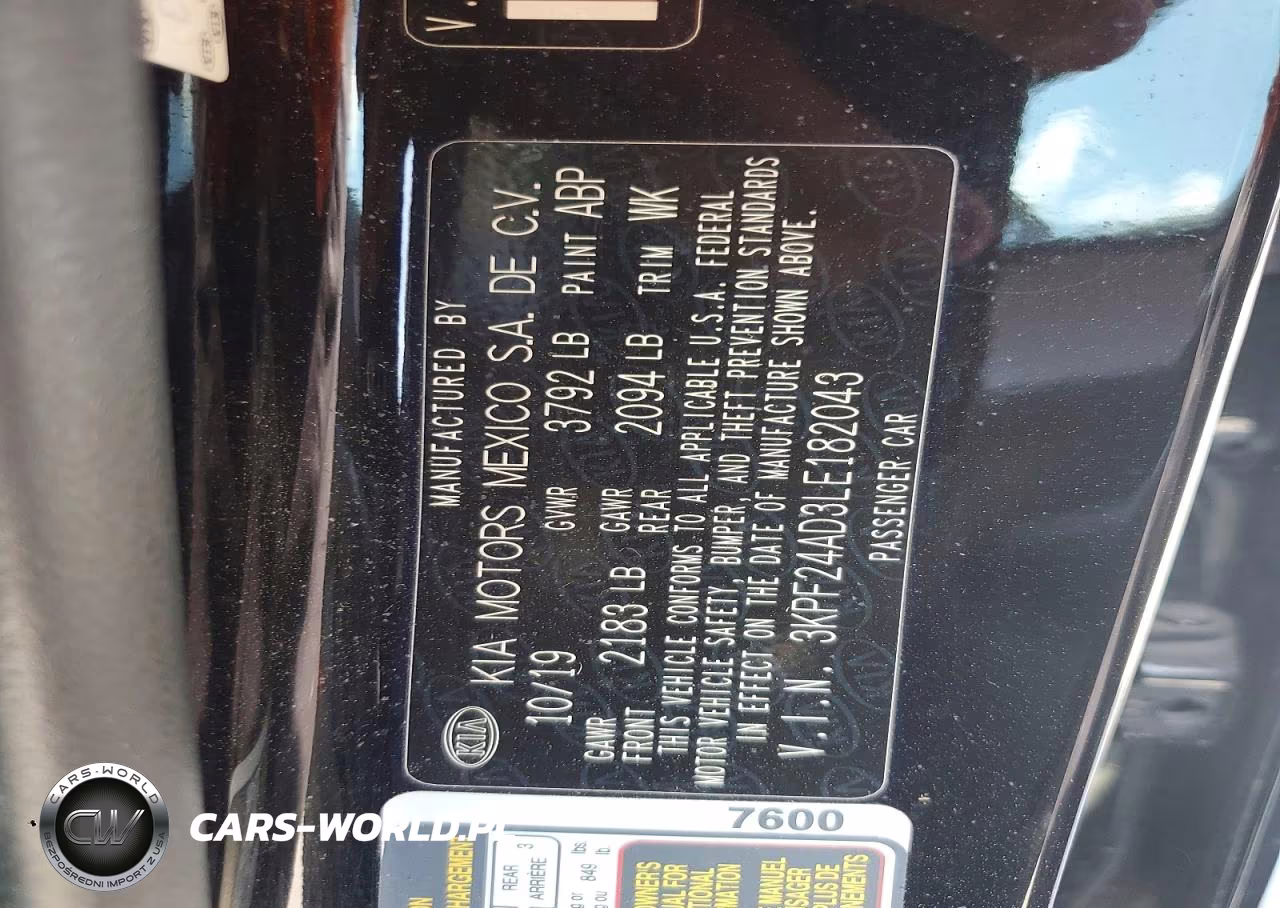 2020 Kia Forte Fe VIN:3KPF24AD3LE182043 - 12