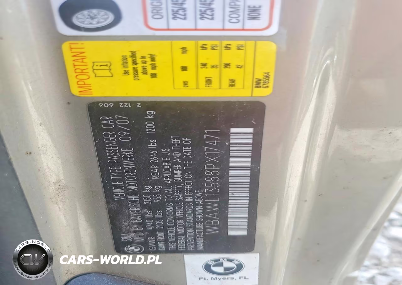 2008 BMW 328 I VIN:WBAWL13588PX17471 - 12