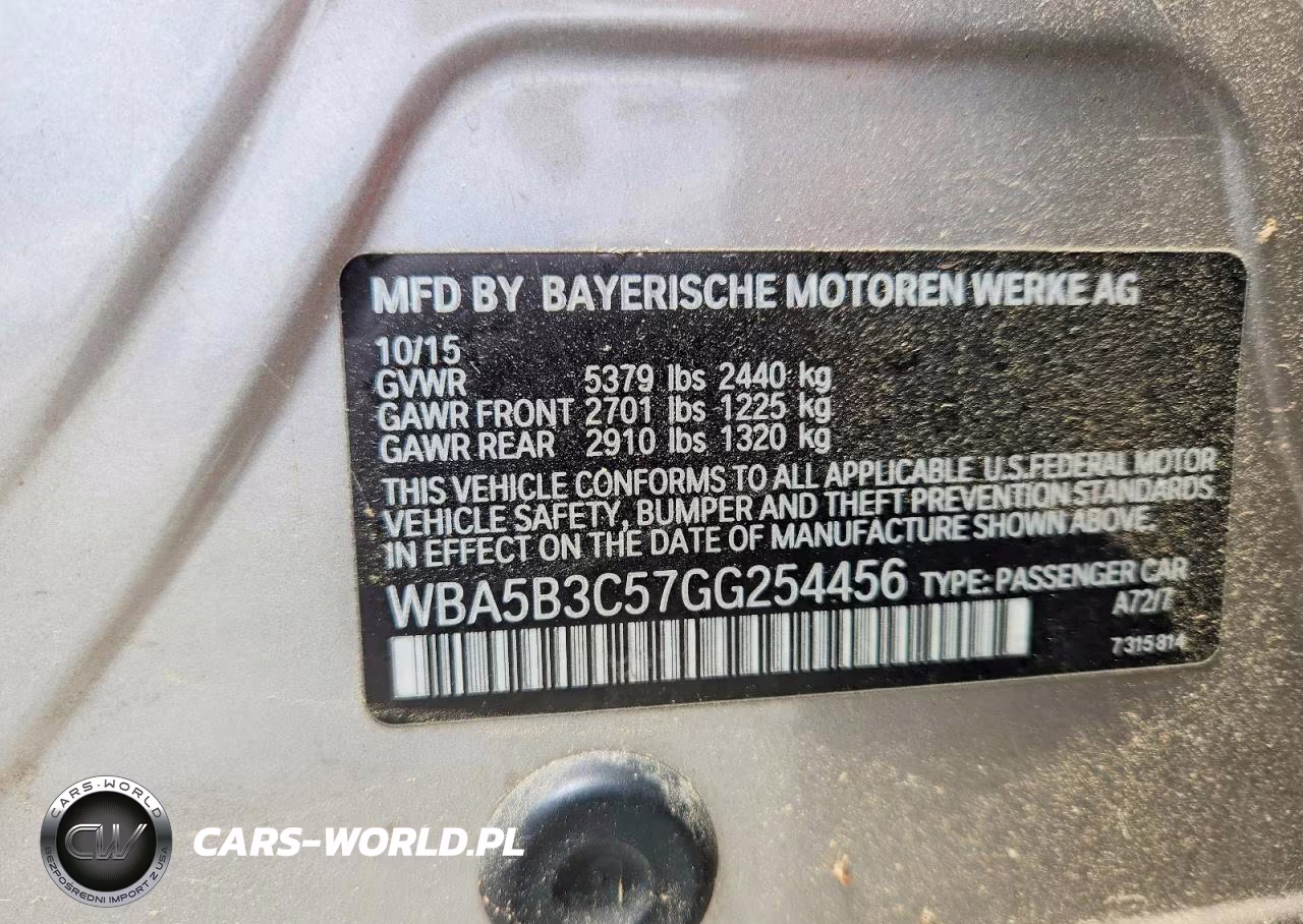 2016 BMW 535 Xi VIN:WBA5B3C57GG254456 - 12
