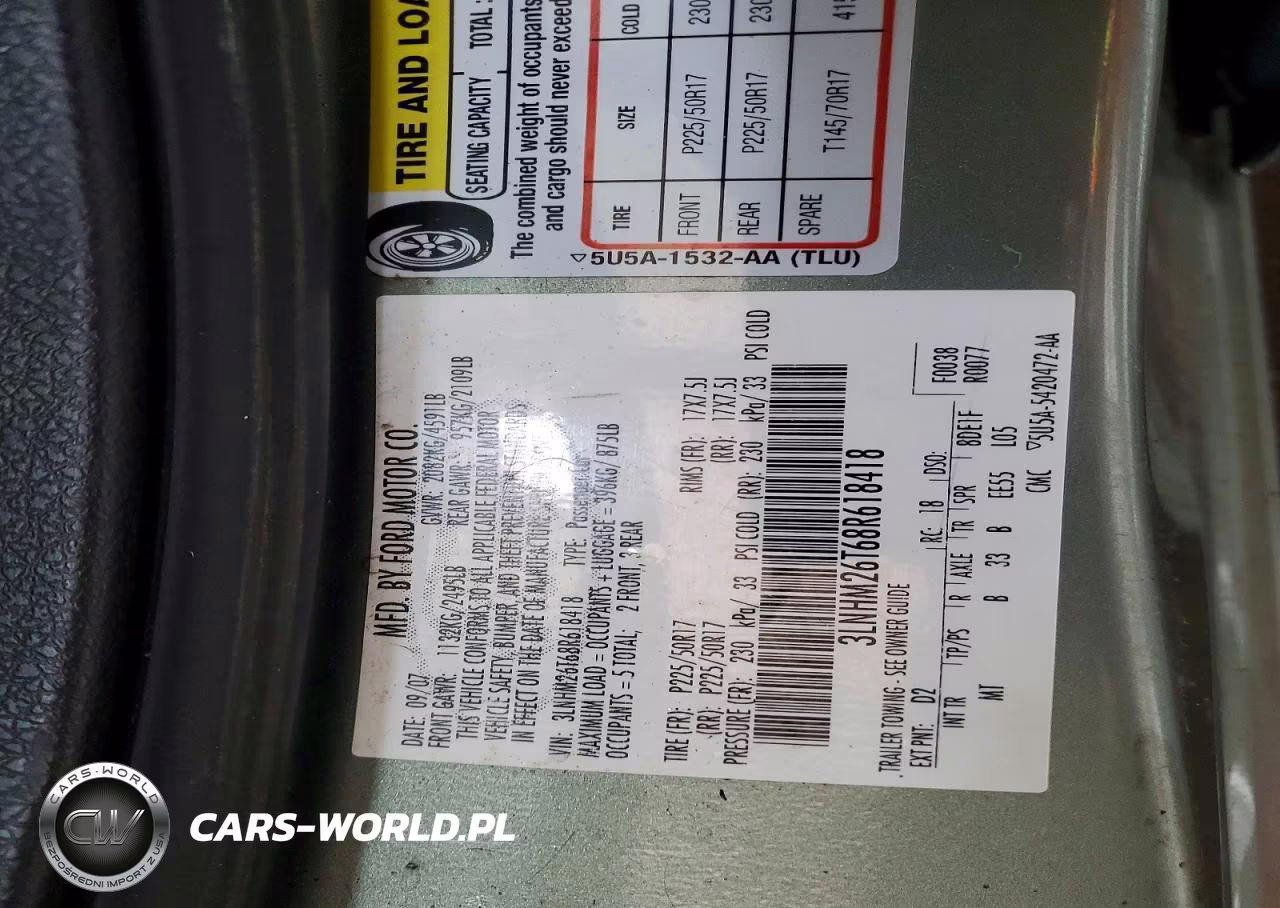 2008 Lincoln Mkz VIN:3LNHM26T68R618418 - 13