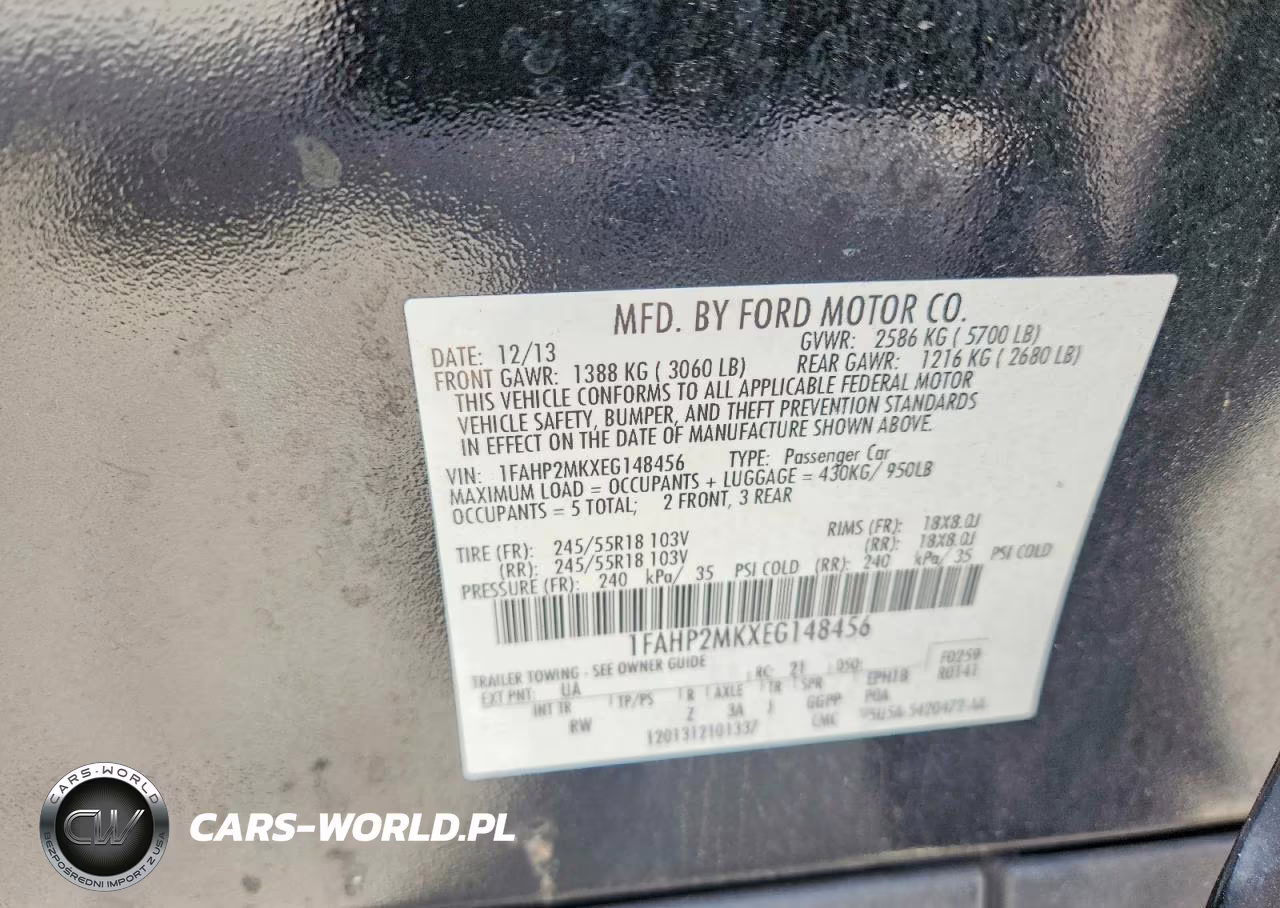 2014 Ford Taurus Police Interceptor VIN:1FAHP2MKXEG148456 - 12