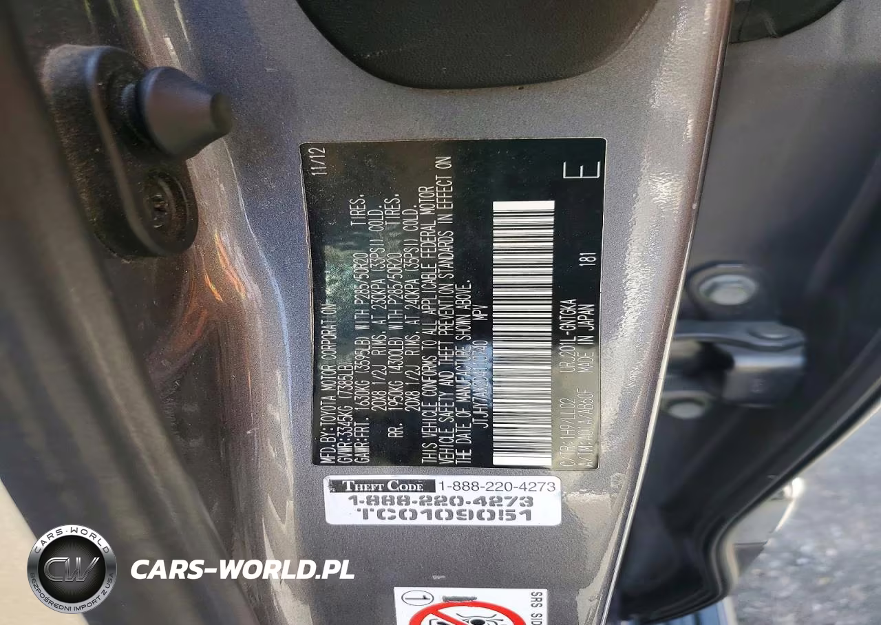 2013 Lexus Lx 570 VIN:JTJHY7AX2D4110740 - 14