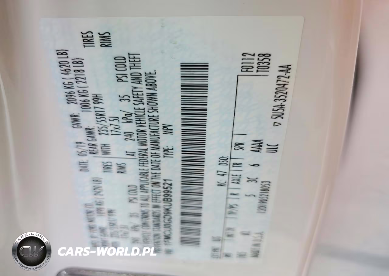 2019 Ford Escape Se VIN:1FMCU0GD9KUB99521 - 13