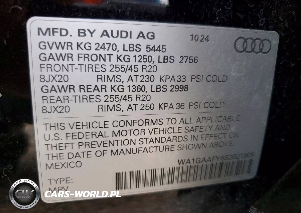 2025 Audi Q5 Premium 45 Tfsi S Line Quattro VIN:WA1GAAFY6S2021905 - 13